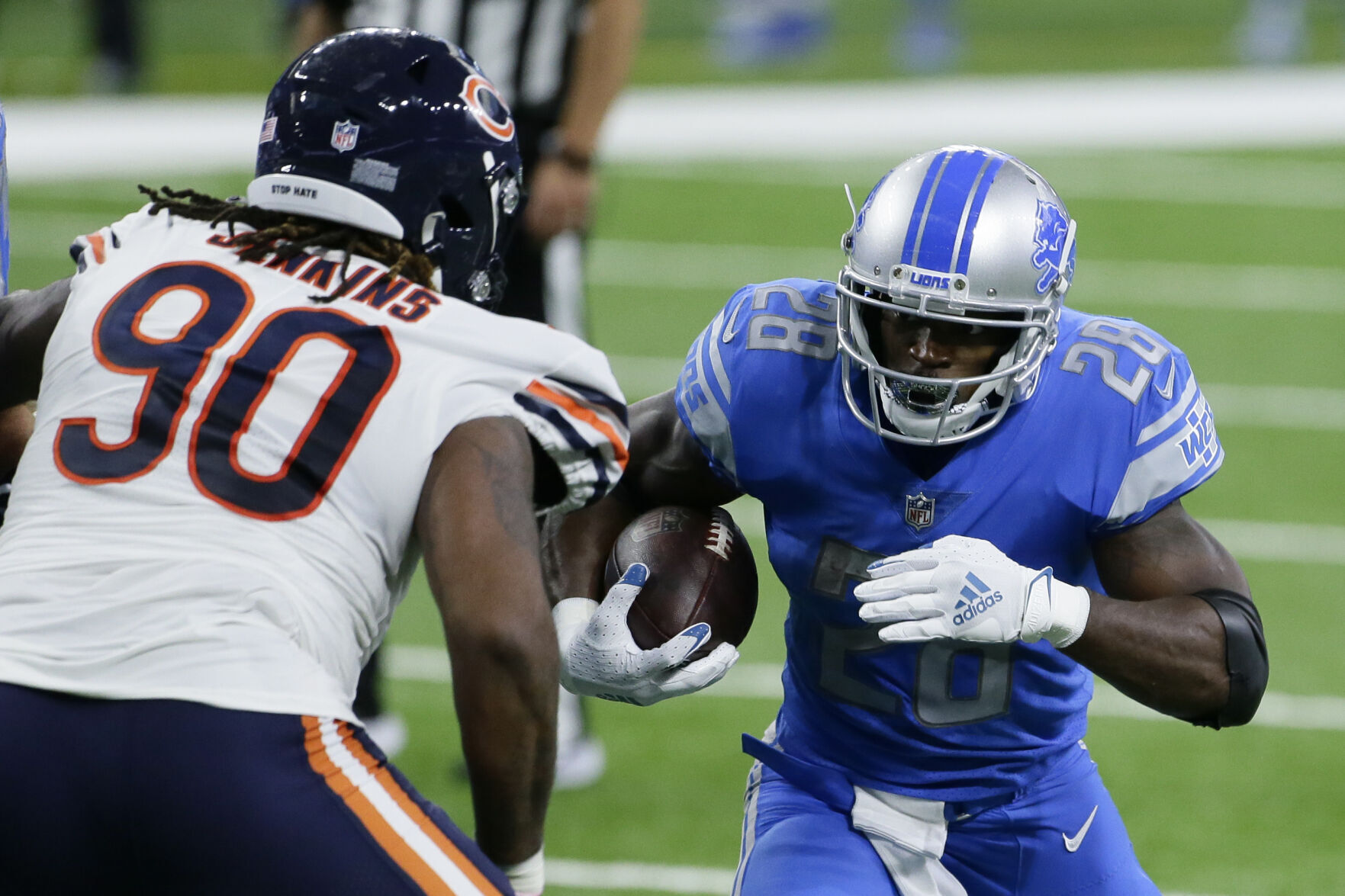 Detroit Lions running back Adrian Peterson